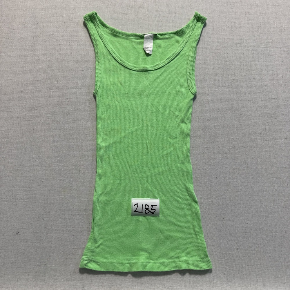 Unbranded Ribbed Tank Top Womens Sz M Green Excellent